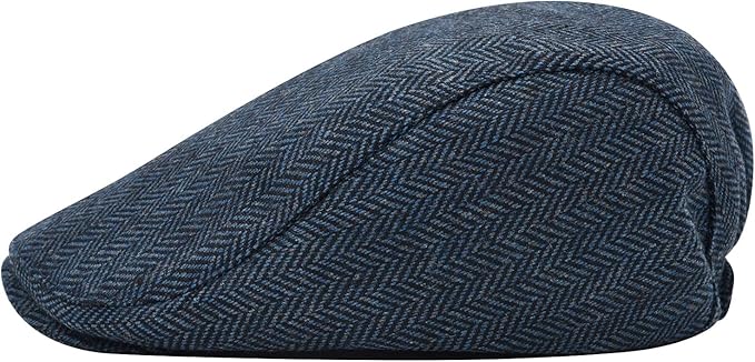 STARANCE Men's Flat Cap Wool Tweed Driving Irish Newsboy Hat