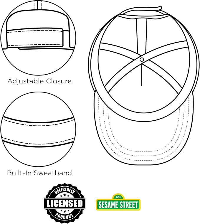 Sesame Street Girls' Ages 2-4 Hat, Elmo, Abby Cadabby Adjustable for Toddler