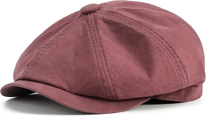 BOTVELA Men's Newsboy Gatsby Hat Cotton Vintage Flat Ivy Cabbie Cap