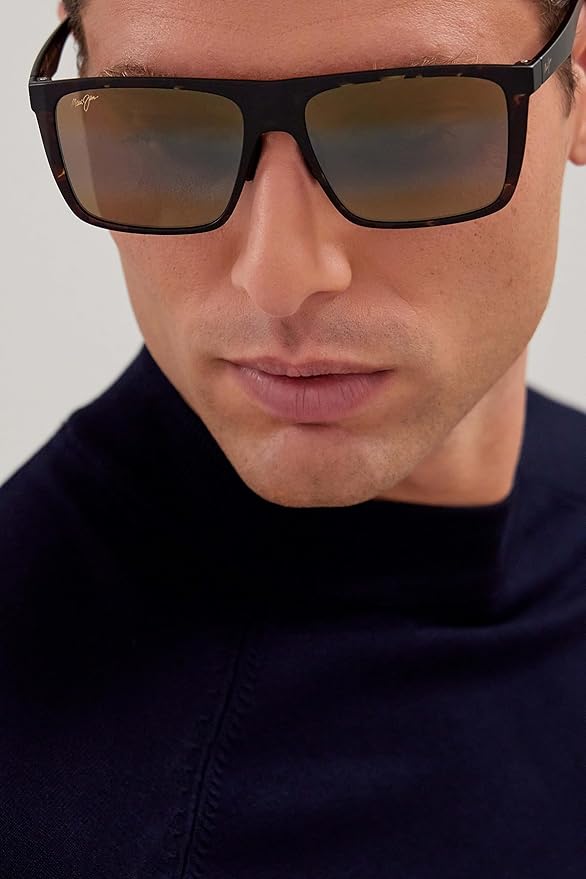Maui Jim Polarized Men's Honokalani Rectangular Sunglasses