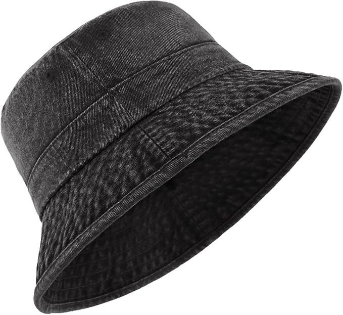 Zylioo XXL XL L M Denim Bucket Sun Hat,Oversized Jean Fisherman Hats,Adjustable Packable Summer Travel Hats