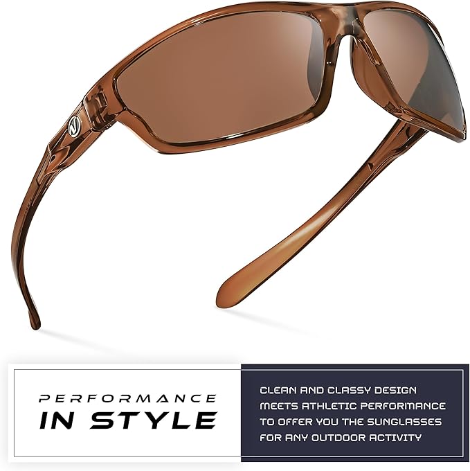 Nitrogen Polarized Wrap Around Sport Sunglasses for Men Women UV400 Driving Fishing Running Sun Glasses