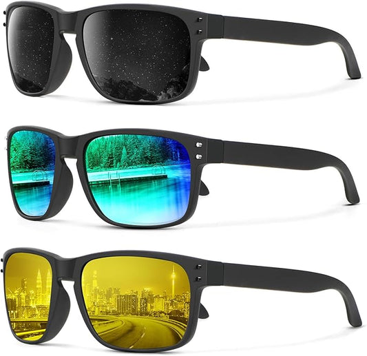 KALIYADI Polarized Sunglasses for Men and Women Vintage Style Sun Glasses for Fishing Running Driving with UV Protection