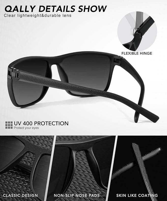 Polarized Sunglasses Men, Mens Sunglasses Polarized UV protection Lightweight Sun Glasses for Driving Fishing Golf