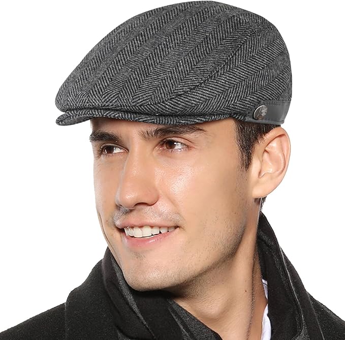 Sumolux Mens Newsboy Hat Flat Cap Gatsby Newsboy Lvy Irish Hats Driving Cabbie Hunting Cap