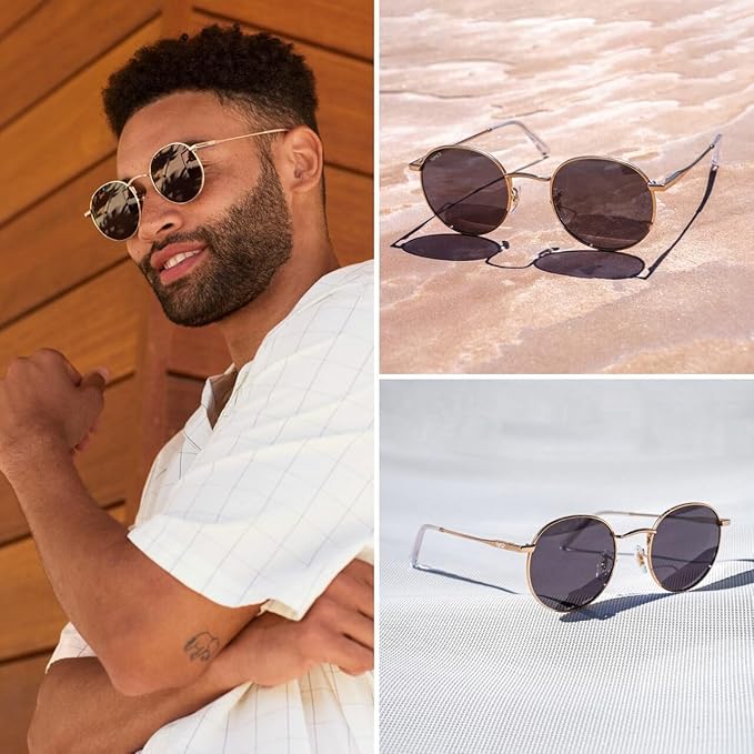 WearMe Pro - Reflective Lens Round Trendy Sunglasses