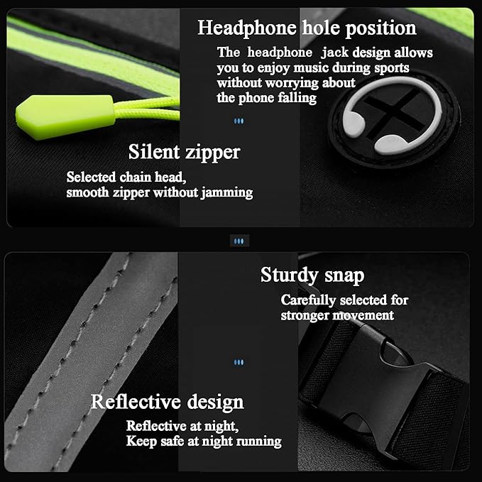 Waist pack sport running Belt Pack with adjustable Strap for running hiking travel outdoors sport (Grey, 3 Pockets)