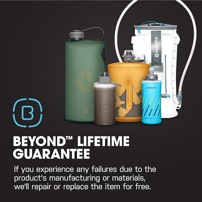 HydraPak Stow Collapsible Water Bottle – 350ml, 500ml, 1L – Ultralight, Leak-Proof, BPA-Free, Filter Compatible Travel & Hiking Flask