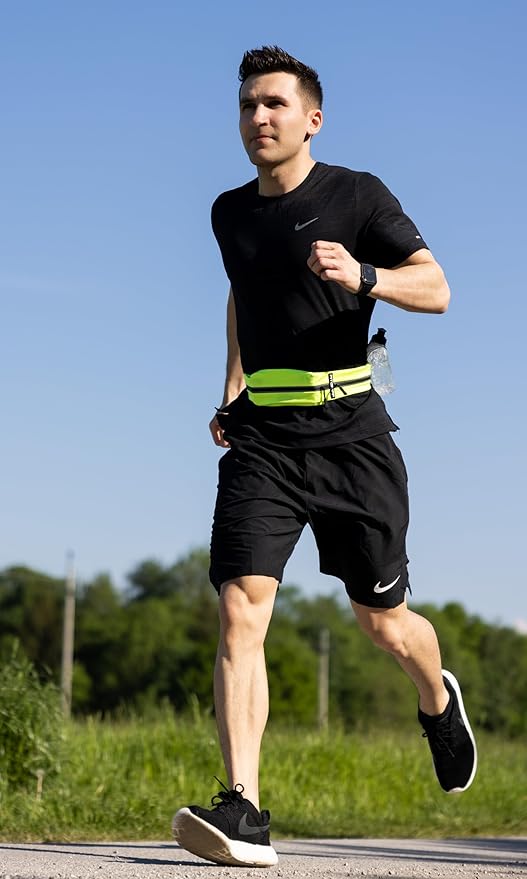 Fitgriff® Running Belt for Men & Women - Secure Jogging Pouch for Phone, Keys & Essentials - For All Cell Phones