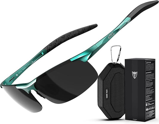 ATTCL Men's Fashion Driving Polarized Sunglasses for Men - Al-Mg metal Ultralight Frame