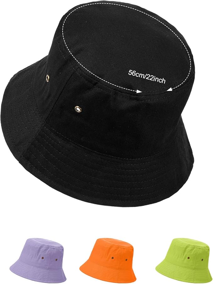 4 Pieces Bucket Hat Sun Packable Travel Beach Fishing Hat for Men Women