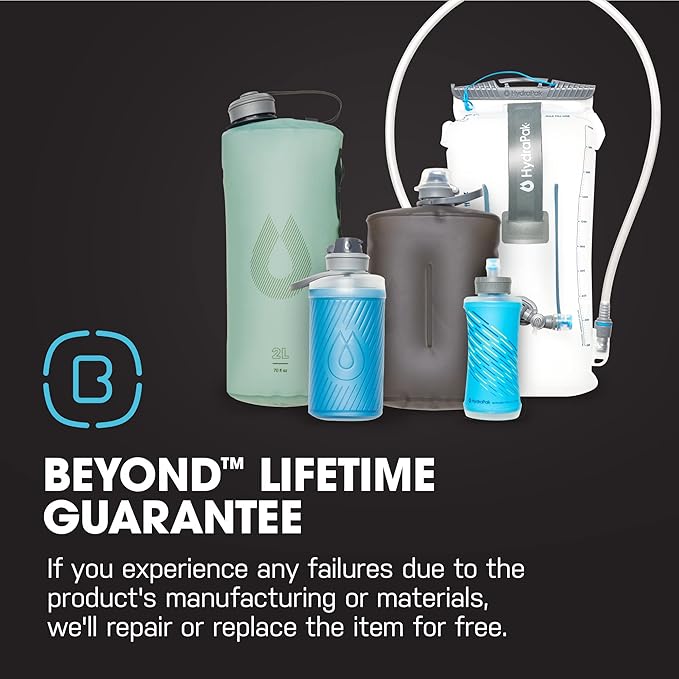 HydraPak Stow Collapsible Water Bottle – 350ml, 500ml, 1L – Ultralight, Leak-Proof, BPA-Free, Filter Compatible Travel & Hiking Flask