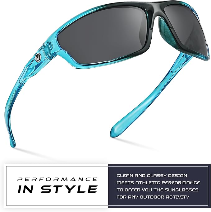 Nitrogen Polarized Wrap Around Sport Sunglasses for Men Women UV400 Driving Fishing Running Sun Glasses