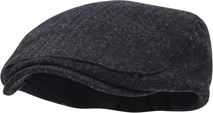 STARANCE Men's Flat Cap Wool Tweed Driving Irish Newsboy Hat