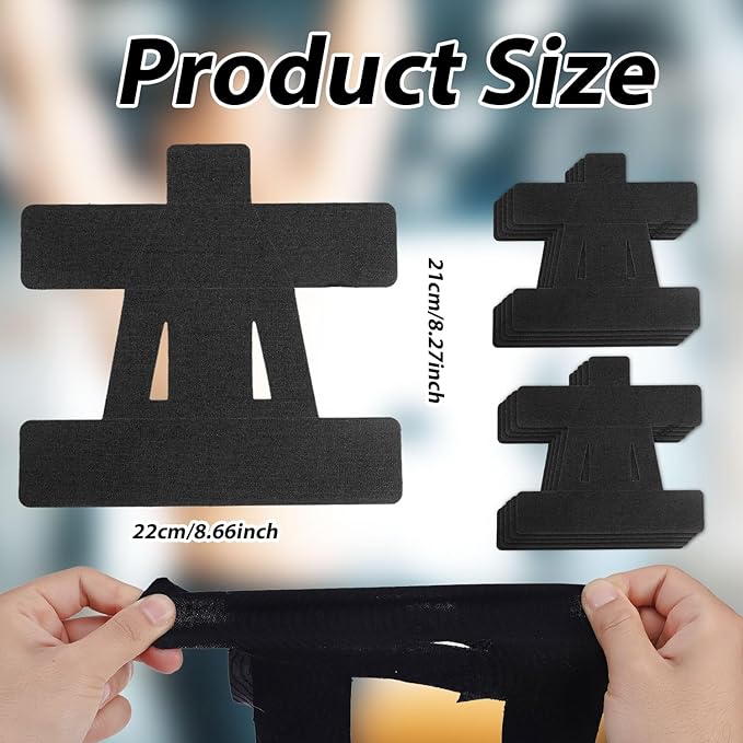 10pcs Kinesiology Tape for Shoulder, Waterproof Muscle Tape Precut Strips Breathable Elastic Pre Cut Athletic Accessories for Body Fitness Shoulder Support Sports & Physical Relaxation (Black)