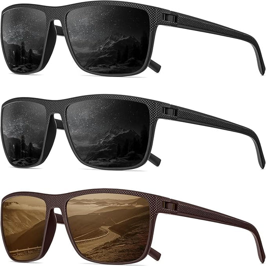 Polarized Sunglasses Men, Mens Sunglasses Polarized UV protection Lightweight Sun Glasses for Driving Fishing Golf