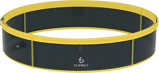 FlipBelt Lightweight Running Air Belt, Fitness and Running Fanny Pack for Women and Men, Non Chafing Waist Band Pack for Phone, Keys, Money, Moisture Wicking Storage Belt, USA Company