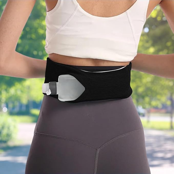 DELIX Adjustable 3 Pocket Lightweight Running Belt with Zipper for Women and Men from 24" to 38" Waist for Cell Phone, Money | Anti-Theft Travel Waist Bag