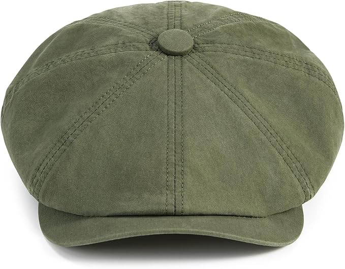 BOTVELA Men's Newsboy Gatsby Hat Cotton Vintage Flat Ivy Cabbie Cap