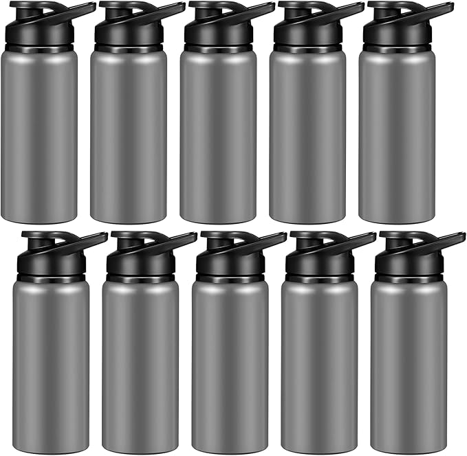 CHENGU Water Bottle Bulk 20 oz Aluminum Reusable Bottles Lightweight Snap Lid Water Cups Easy Carry Leak Proof Travel Tumbler for Gym Sports Camping Hiking Fishing