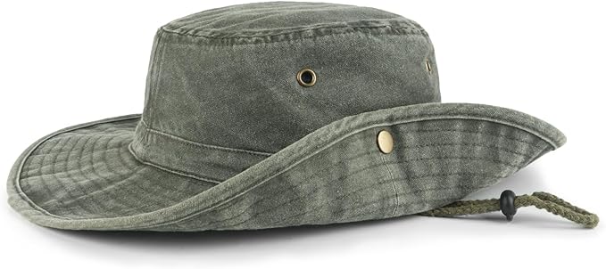 Zylioo XXL Boonie Sun Hats Washed,Oversized Wide Floppy Brim Hiking Hat for Big Heads,Large Cooling Hats with Chin Strap