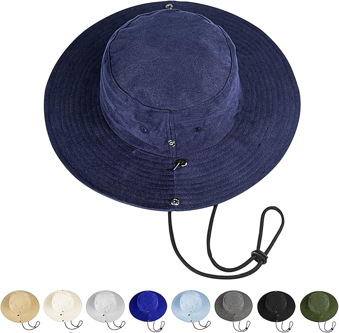 ZOORON Bucket Hat Wide Brim Boonie Hats Safari Hat for Hiking Fishing Outdoor
