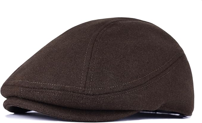 YDO DENSER Men's Newsboy Caps Wool Gatsby Beret Hat Retro Irish Driver Flat Cap Classic Dress Hat Fitted Caps for Golf