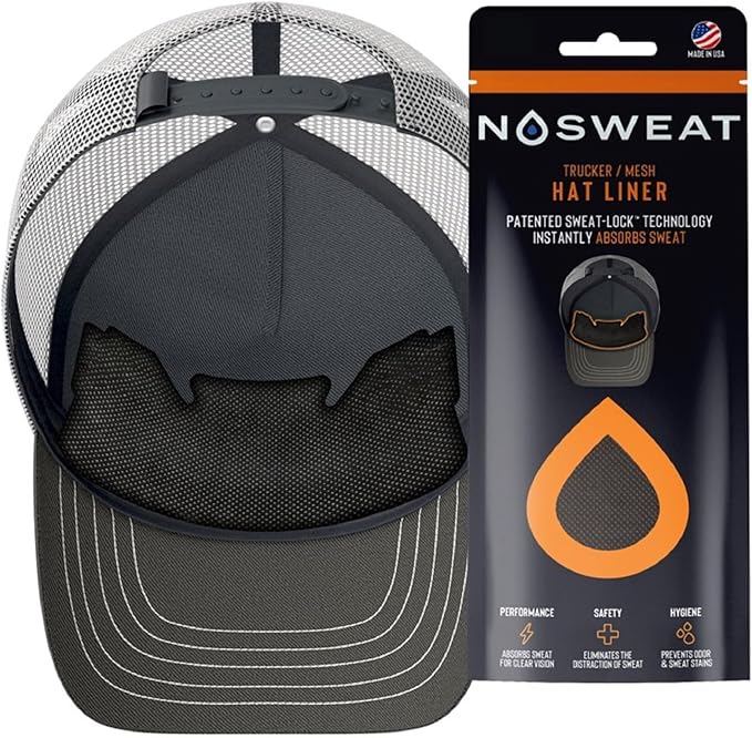 Trucker Hat Sweat Liner & Mesh Hat Sweat Guard Bands | Prevents Odor & Stains | Made in The USA - 3 | 6 | 12 | 25 Pack