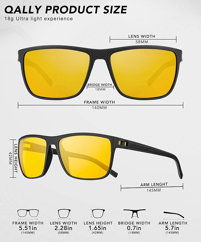 Polarized Sunglasses Men, Mens Sunglasses Polarized UV protection Lightweight Sun Glasses for Driving Fishing Golf