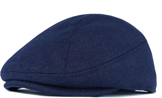 YDO DENSER Men's Newsboy Caps Wool Gatsby Beret Hat Retro Irish Driver Flat Cap Classic Dress Hat Fitted Caps for Golf