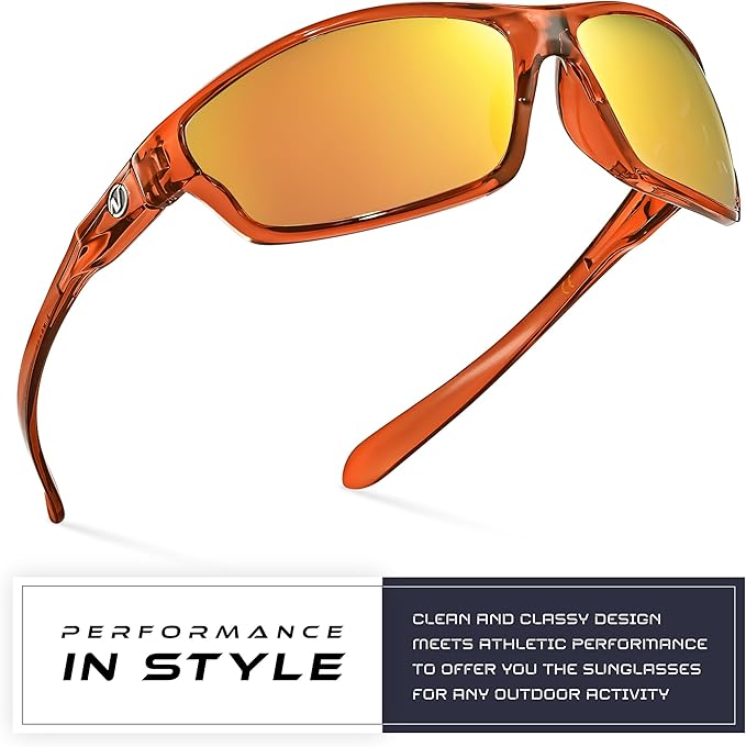 Nitrogen Polarized Wrap Around Sport Sunglasses for Men Women UV400 Driving Fishing Running Sun Glasses