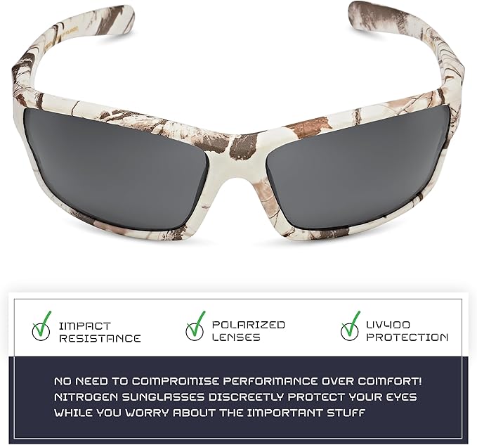 Nitrogen Polarized Wrap Around Sport Sunglasses for Men Women UV400 Driving Fishing Running Sun Glasses