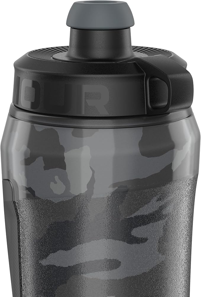 Under Armour 28oz Playmaker Squeeze Insulated 2 - Sports Water Jug, Leak Resistant for Baseball, Football & More, Black Steel Camo