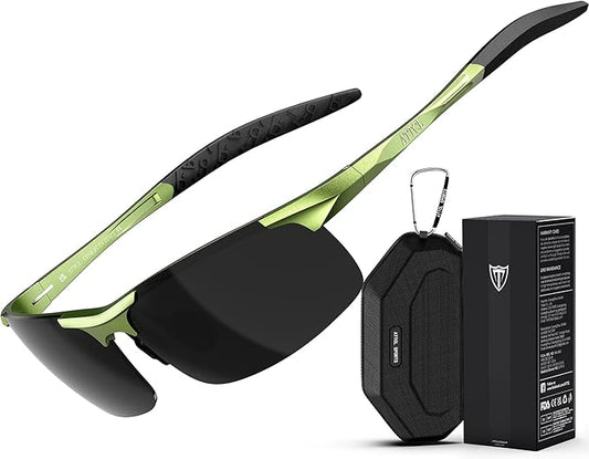 ATTCL Men's Fashion Driving Polarized Sunglasses for Men - Al-Mg metal Ultralight Frame