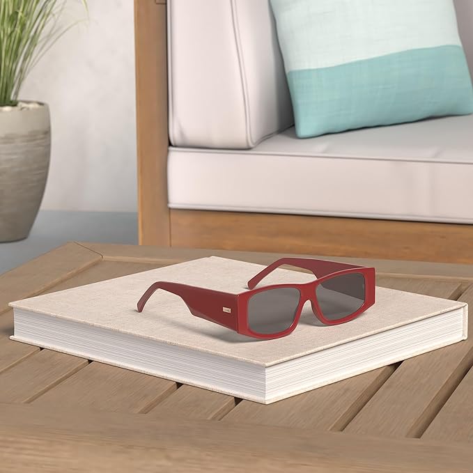 SOJOS Trendy Y2K Rectangle Polarized Sunglasses for Women Men Fashion Designer Rave Sunglasses SJ2228