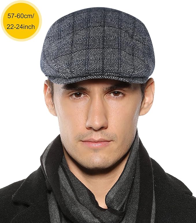 Sumolux Mens Newsboy Hat Flat Cap Gatsby Newsboy Lvy Irish Hats Driving Cabbie Hunting Cap