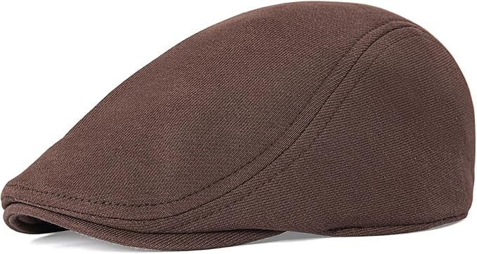 KUJUHA Men's Newsboy Cap Cotton Flat Ivy Gatsby Newsboy Hat Driving Hat Irish Cabbie Hunting Caps Winter Hat