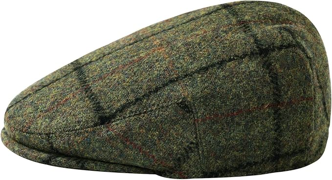 Men's Wool Tweed Newsboy Ivy Cap Gatsby Golf Flat Hat