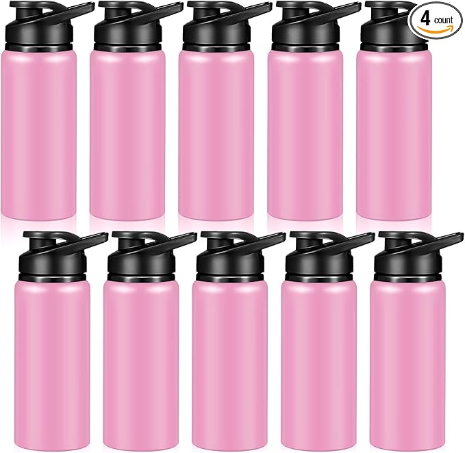 CHENGU Water Bottle Bulk 20 oz Aluminum Reusable Bottles Lightweight Snap Lid Water Cups Easy Carry Leak Proof Travel Tumbler for Gym Sports Camping Hiking Fishing