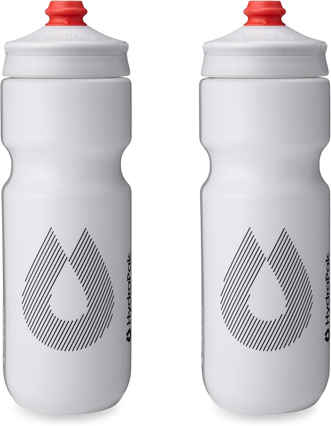 HydraPak Breakaway Surge Lightweight Bike Water Bottle 2-Pack (20oz, 25oz, 30oz) - High Flow, Cycling & Sports Squeeze Bottle