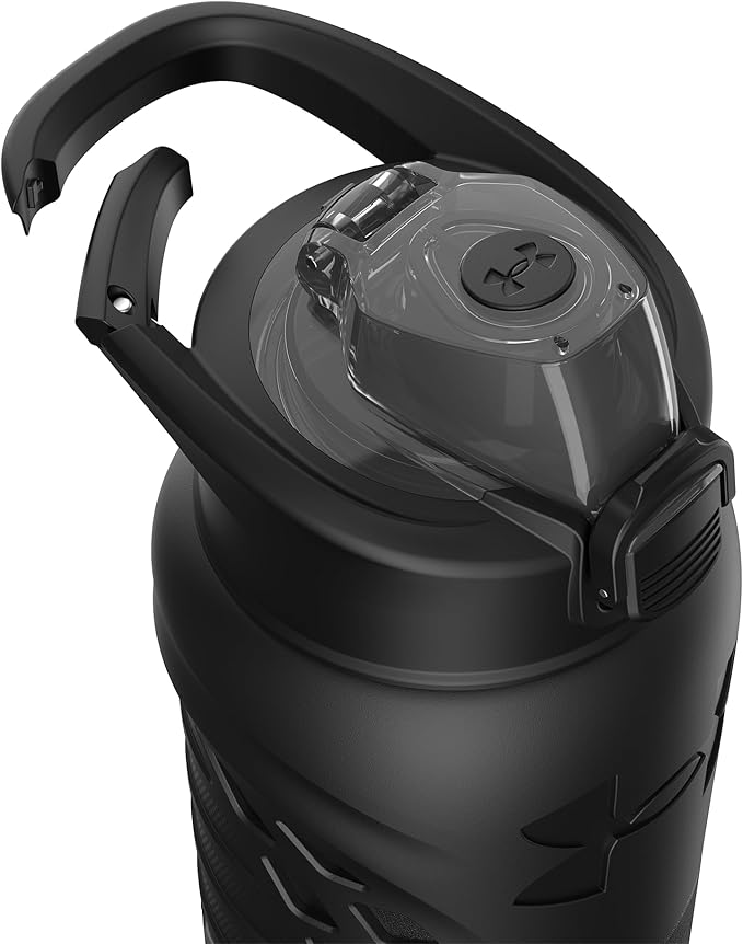 Under Armour 24Oz Stainless Steel Water Bottle, Insulated, Carabiner Easy Carry Hook, Leak Proof, Kids & Adults, All Sports, Gym