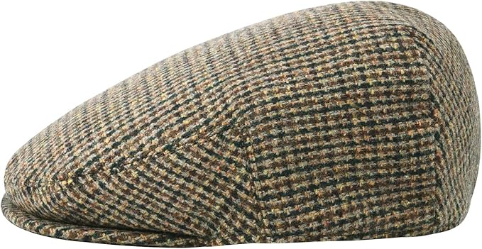 Men's Wool Tweed Newsboy Ivy Cap Gatsby Golf Flat Hat