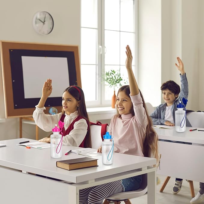 72 Pcs Reusable Water Bottles Bulk 20 oz Squeeze Plastic Sports Water Bottles with Nylon Strap Leak Proof Blank DIY Cups for Travel Hiking Cycling Sport Event Team Gifts