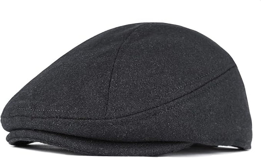 YDO DENSER Men's Newsboy Caps Wool Gatsby Beret Hat Retro Irish Driver Flat Cap Classic Dress Hat Fitted Caps for Golf
