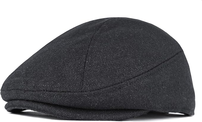 YDO DENSER Men's Newsboy Caps Wool Gatsby Beret Hat Retro Irish Driver Flat Cap Classic Dress Hat Fitted Caps for Golf