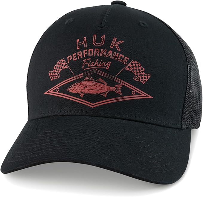 HUK Men's Trucker, Anti-Glare Snapback Fishing Hat