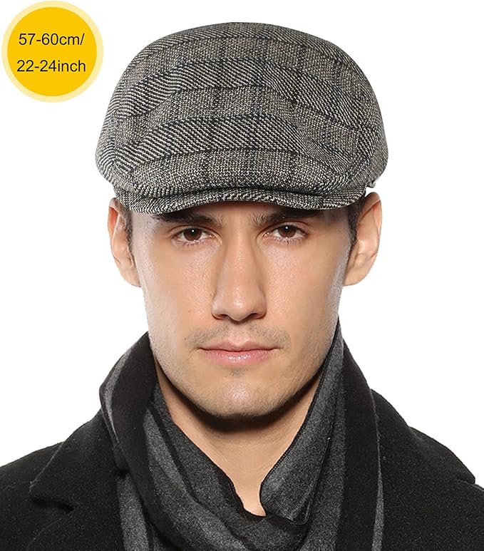 Sumolux Mens Newsboy Hat Flat Cap Gatsby Newsboy Lvy Irish Hats Driving Cabbie Hunting Cap