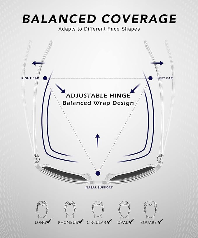 Polarized Sunglasses Men, Mens Sunglasses Polarized UV protection Lightweight Sun Glasses for Driving Fishing Golf