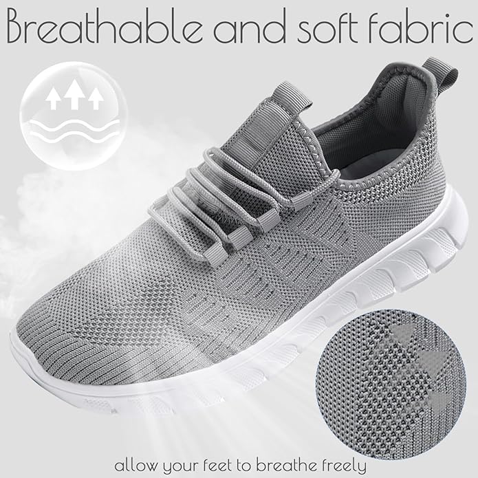 ZGPWZWL Mens Running Shoes Sneakers for Men Tennis Gym Athletic Lightweight Walking Comfortable Workout Sports Shoes