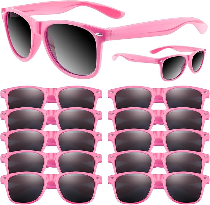 ASTARON Black Sunglasses Bulk, 6/12/24/48 Pack Sunglasses Party Favors for Summer Beach Pool Birthday Wedding Party Supplies